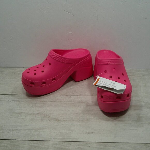 Crocs Siren Perfectly Pink Platform Comfort Clog Men's 10 | Women’s 12 – New - Picture 2 of 13